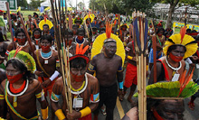 protest march in the Amazon